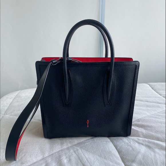 Christian Louboutin Black and Red Shoulder Bag - Picture 5 of 11